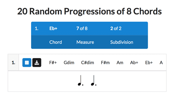 Chord display